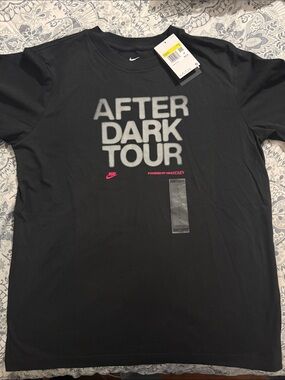 Nike Black 'After Dark Tour' Short Sleeve Tee with Pink Accents